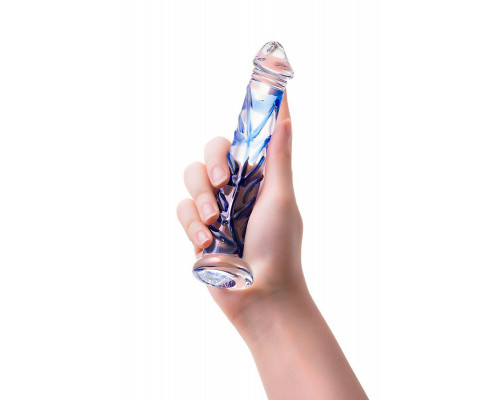 Нереалистичный фаллоимитатор Sexus Glass, стекло, прозрачный, 17 см