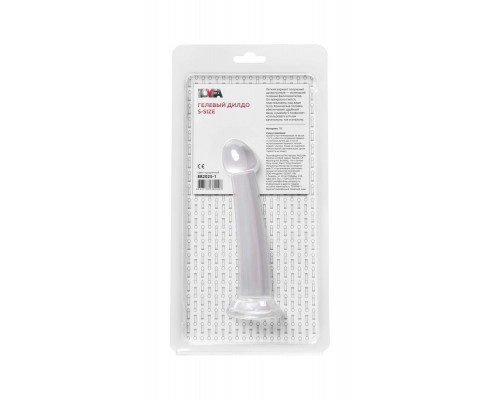 Нереалистичный фаллоимитатор TOYFA Basic Jelly Dildo S, TPE, прозрачный, 15,5 см