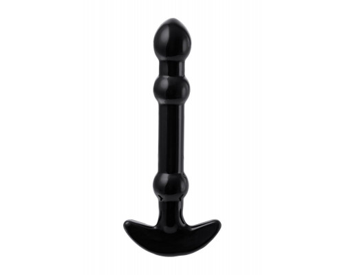 Нереалистичный фаллоимитатор Sexus Glass, стекло, черный, 19 см