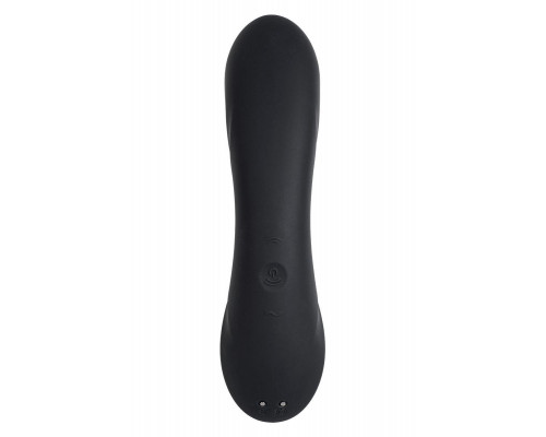 Вакуумный стимулятор клитора с вибрацией Satisfyer Curvy Trinity 4, чёрный, 17 см