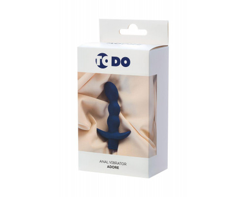 Анальный вибратор ToDo by Toyfa Adore, влагостойкий, силикон, синий, 15 см, Ø 3,1 см