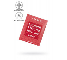 Презервативы Sagami, xtreme, feel long, латекс, 19 см, 5,2 см, 1 шт.