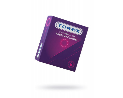 Презервативы Torex, ультратонкие, латекс, 19 см, 5,5 см, 3 шт.