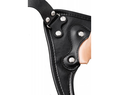 Фаллопротез RealStick Strap-On Oberon, TPE, телесный, 14 см