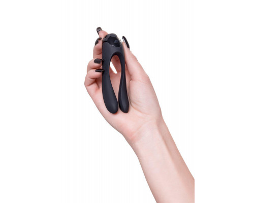 Многофункциональный мини-вибратор Satisfyer Candy Cane, силикон, чёрный, 11 см