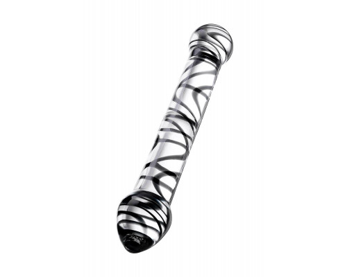 Двусторонний фаллоимитатор Sexus Glass, стекло, прозрачный, 20,5 см