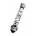 Двусторонний фаллоимитатор Sexus Glass, стекло, прозрачный, 20,5 см