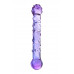 Двусторонний фаллоимитатор Sexus Glass, стекло, фиолетовый, 19,5 см