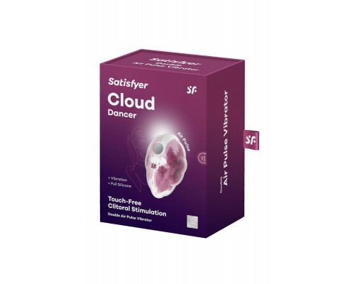 Вакуумный стимулятор клитора Satisfyer Cloud Dancer, силикон, красный, 9 см