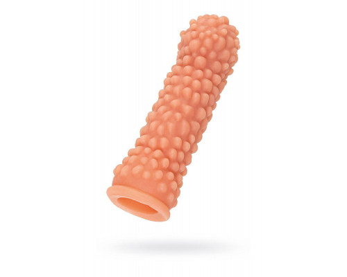 Насадка реалистичная KOKOS PENIS SLEEVE с дополнительной стимуляцией, TPE, телесная, 16.5 см