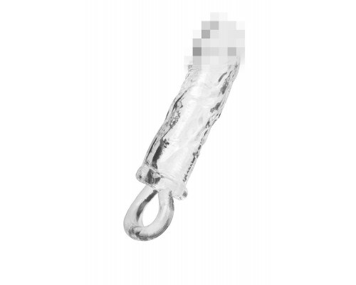 Насадка на пенис с кольцом XLover by TOYFA Increase+ для увеличения размера,  TPE, прозрачный, 14 см