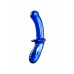 Двусторонний фаллоимитатор Satisfyer Double Crystal, стекло, голубой, 19,5 см
