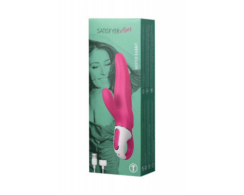 Нереалистичный вибратор Satisfyer Vibes Mr. Rabbit, силикон, красный, 22,1 см.