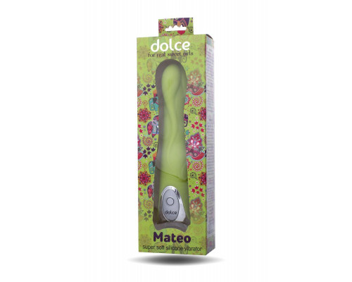 Вибратор TOYFA Dolce Mateo, силикон, зеленый, 16,5см