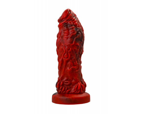 Вибратор Black&Red by TOYFA Monster Docus, силикон, красно-черный, 20 см