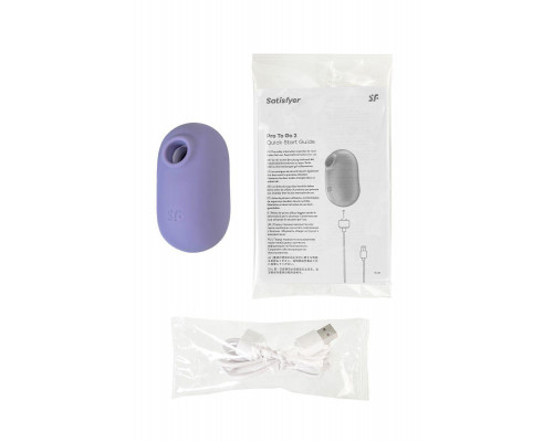 Вакуумный стимулятор клитора с вибрацией Satisfyer Pro To Go 2, фиолетовый, 8,5 см