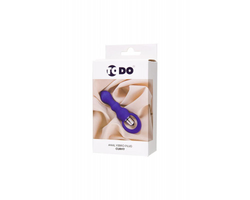 Анальная втулка ToDo by Toyfa Curvy, силикон, фиолетовый, 14 см, Ø 3,2 см