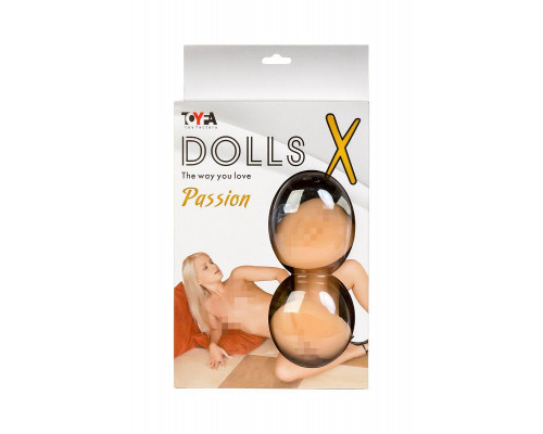 Кукла надувная Dolls-X by TOYFA Olivia, рыжая, с тремя отверстиями, кибер вставка: вагина-анус