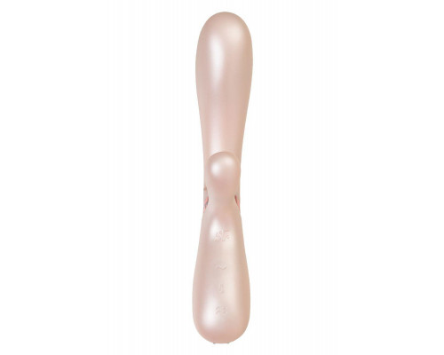 Вибратор Satisfyer Hot Lover Connect App с клиторальным стимулятором, золотистый, 20,4 см
