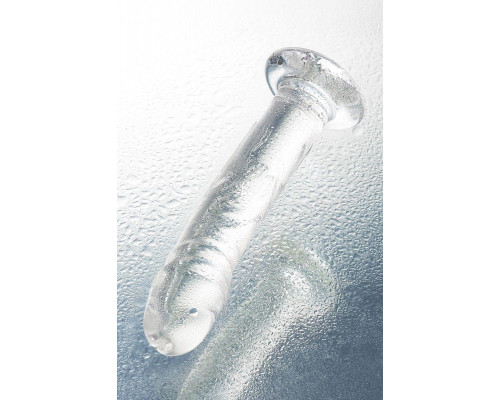 Нереалистичный фаллоимитатор Sexus Glass, стекло, прозрачный, 19,5 см
