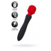 Двусторонний вибромассажер Black&Red by TOYFA, силикон, черный, 21 см