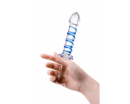 Двусторонний фаллоимитатор Sexus Glass, стекло, прозрачный, 22,5 см