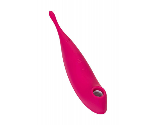Точечный вибратор с вакуумной стимуляцией Satisfyer Twirling Pro Connect App, силикон, красный, 20см