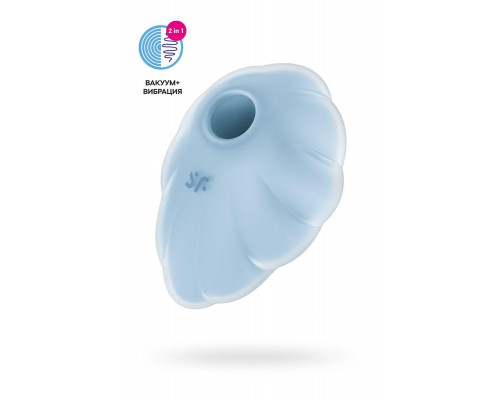 Вакуумный стимулятор клитора Satisfyer Cloud Dancer, силикон, голубой, 9 см
