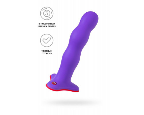 Фаллоимитатор Fun Factory STUBS BOUNCER, силикон, фиолетовый, 18,5см