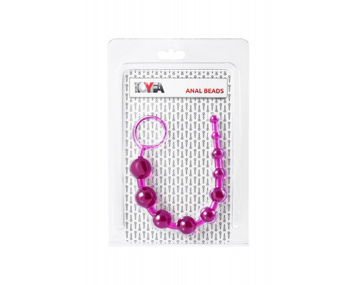 Анальная цепочка TOYFA Basic, PVC, фиолетовый, 30 см