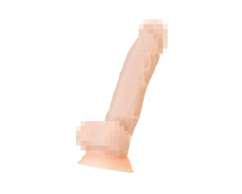 Фаллоимитатор RealStick Silicone Charlie H, сайлекспан, телесный, 18 см