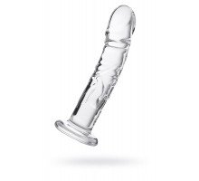 Нереалистичный фаллоимитатор Sexus Glass, стекло, прозрачный, 19,5 см