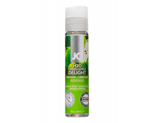 Съедобный лубрикант со вкусом зеленого яблока JO H2O Green Apple, 30 мл