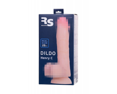 Фаллоимитатор RealStick Silicone Henry C, телесный, 25 см