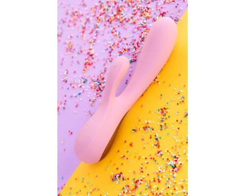 Нереалистичный вибратор Satisfyer Mono Flex Connect App, силикон, розовый, 20,4 см.