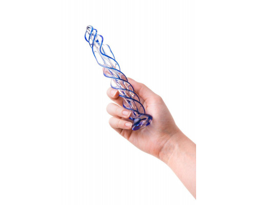 Нереалистичный фаллоимитатор Sexus Glass, стекло, прозрачный, 18,5 см