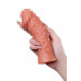 Насадка реалистичная KOKOS PENIS SLEEVE с дополнительной стимуляцией, TPE, телесная, 16.5 см