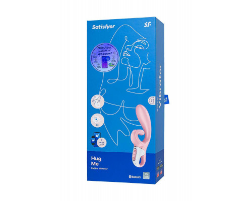 Нереалистичный вибратор Satisfyer Hug me Connect App, силикон, розовый, 20,5 см