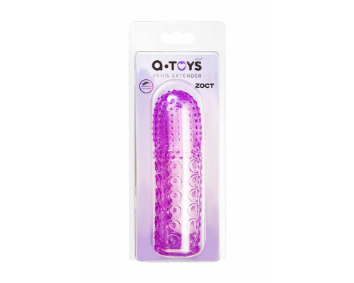 Насадка на пенис рельефная A-Toys by TOYFA Zoct, TPE, фиолетовый, 13,5 см