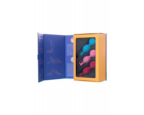 Набор вагинальных шариков Satisfyer Balls C03 Double, силикон, ассорти, Ø 3 см.