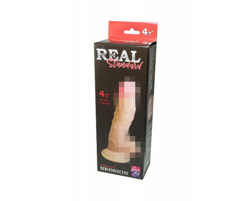 Фаллоимитатор неоскин на присоске REAL Standard Lovetoy, TPR, телесный, 17 см