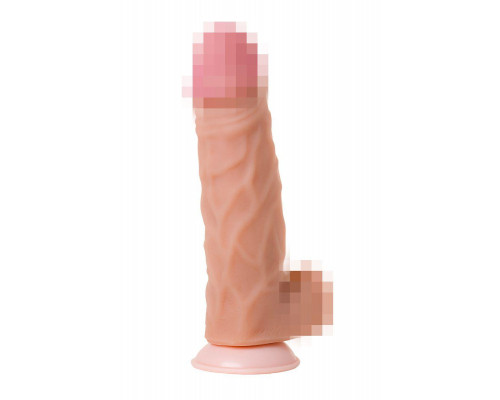 Вибратор-гигант LoveToy, реалистичный, neoskin, телесный, 27 см, Ø 6,8 см