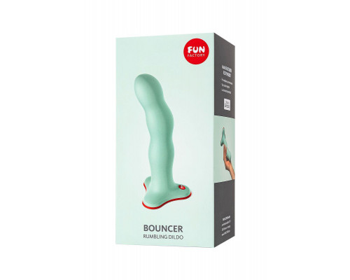 Фаллоимитатор Fun Factory STUBS BOUNCER, силикон, зелёный, 18,5 см