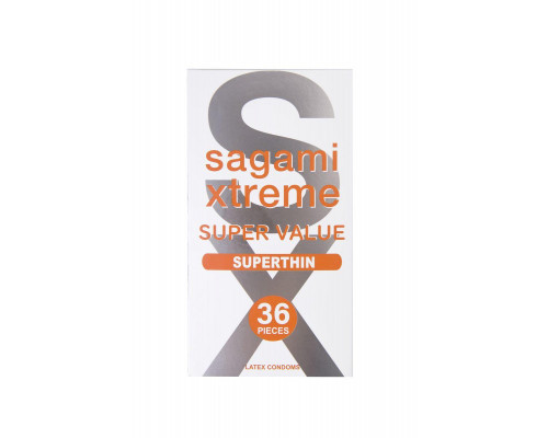 Презервативы Sagami, xtreme, 0.04, латекс, 19 см, 5,4 см, 36 шт.