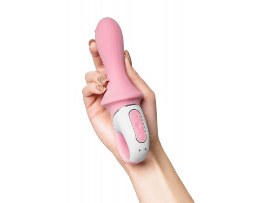 Вибратор с расширением Satisfyer Air Pump Booty 5+ Connect App, силикон, розовый, 15 см