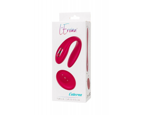 Многофункциональный вибратор L'Eroina Caberna, силикон, бордовый, 20 см