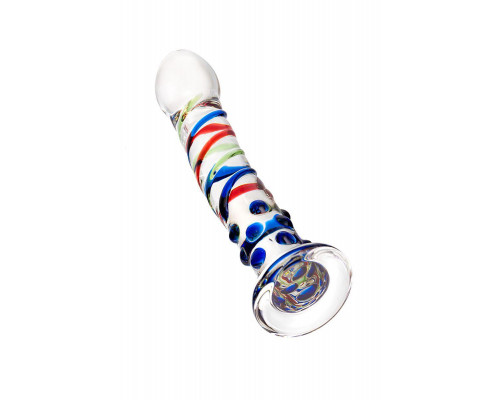 Нереалистичный фаллоимитатор Sexus Glass, стекло, прозрачный, 18 см