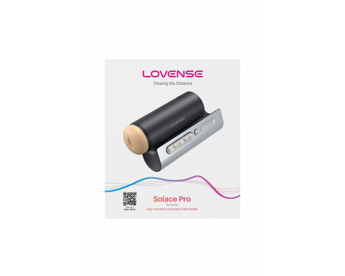 Вибромастурбатор нереалистичный LOVENSE Solace PRO, TPE, черный, 23,1 см
