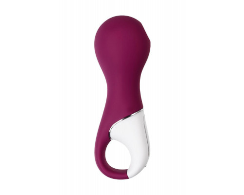 Вакуум-волновой стимулятор клитора с вибрацией Satisfyer Lucky Libra, силикон, бордовый, 15,7 см