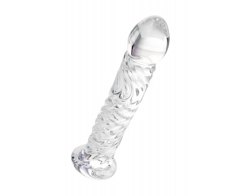 Нереалистичный фаллоимитатор Sexus Glass, стекло, прозрачный, 16,5 см
